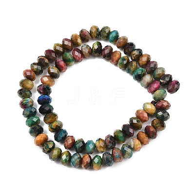 Natural Tiger Eye Beads Strands G-C259-A48-5x8mm-1