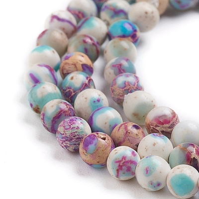Natural Imperial Jasper Beads Strands G-E358-4m-01-1