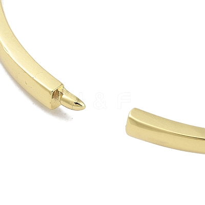 Rack Plating Brass Micro Pave Cubic Zirconia Heart Hinged Bangles for Women BJEW-R317-01B-G-1