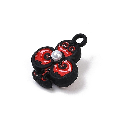Spray Painted Alloy Pendants PALLOY-S038-08B-1