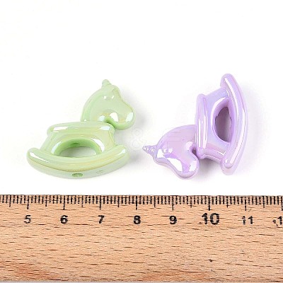 UV Plating Opaque Acrylic Beads OACR-T028-44-1