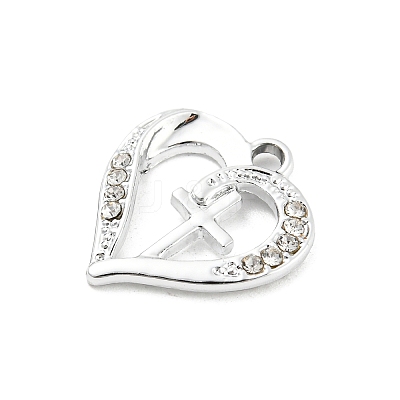 UV Plating Alloy Rhinestone Pendants PALLOY-D026-05P-1