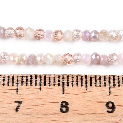 Electroplate Glass Beads Strands GLAA-T023-A16-02-1