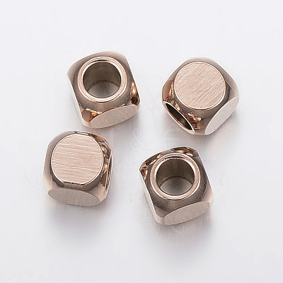 Ion Plating(IP) 304 Stainless Steel Beads STAS-F136-01RG-4x4mm-1