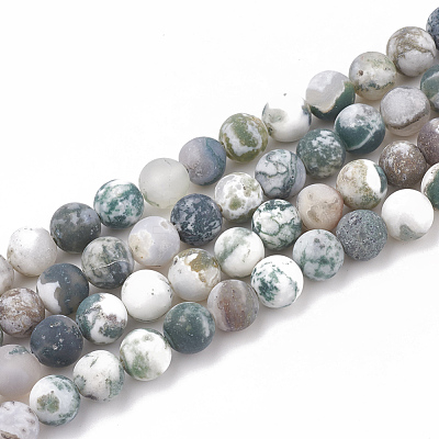 Natural Tree Agate Beads Strands X-G-T106-038-1