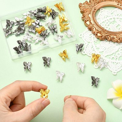 40Pcs 4 Colors Alloy Beads FIND-CJ0005-32-1