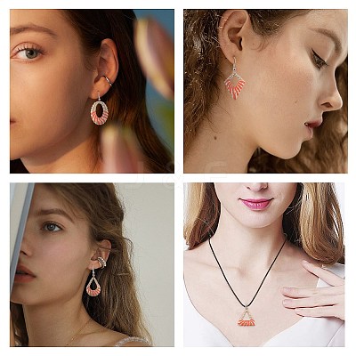 Eco-Friendly Iron Enamel Pendants IFIN-SC0001-13B-RS-1