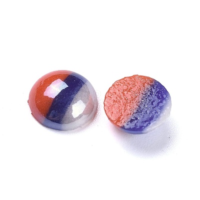 Opaque Glass Cabochons X-GGLA-S038-12F-8mm-1
