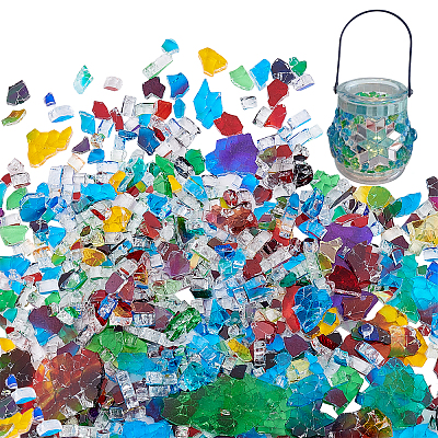 Glass Mosaic Cabochons DIY-WH0029-68-1
