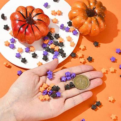 100Pcs 3 Colors Opaque Acrylic Beads MACR-FS0002-26-1