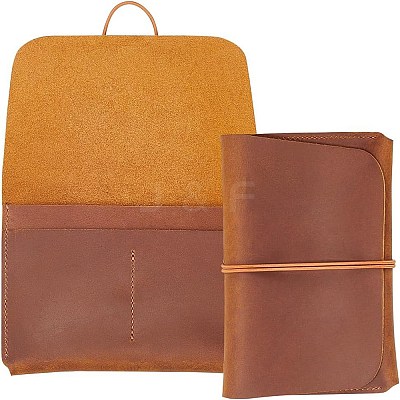 Rectangle Leather Travel Passport Wallet Cover AJEW-WH20007-03C-1