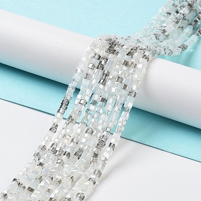 Gradient Color Electroplate Glass Bead Strands GLAA-E042-05-B02-1