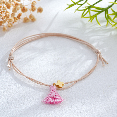 Cotton Tassels Charm Bracelets NZ4276-3-1