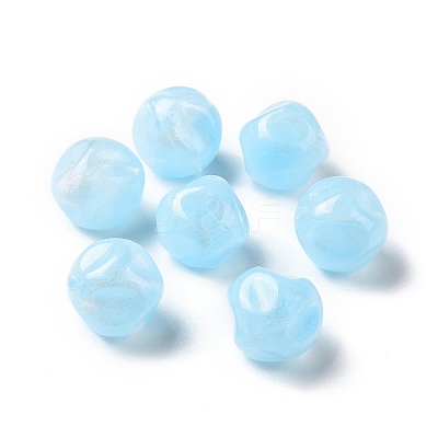 Opaque Acrylic Beads OACR-E014-16B-1