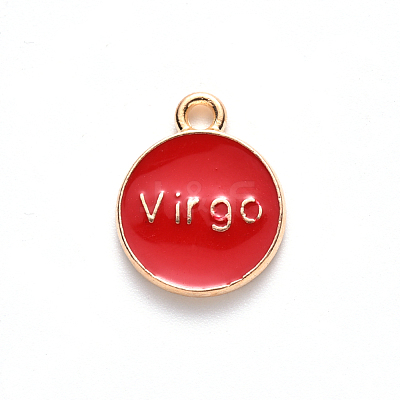 Alloy Enamel Pendants X-ENAM-S124-01B-07B-1