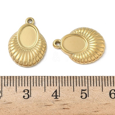 304 Stainless Steel Pendant Cabochon Settings STAS-D127-16G-1
