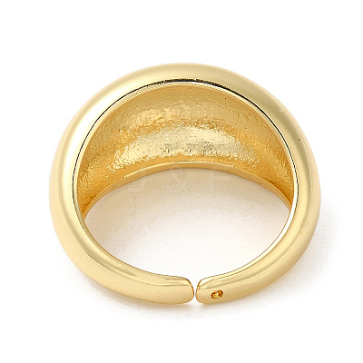 Rack Plating Brass Blank Dome Open Cuff Rings RJEW-E290-02G-1