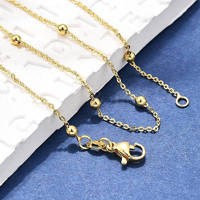 Brass Cable Chain Necklaces X-NJEW-I247-02G-1