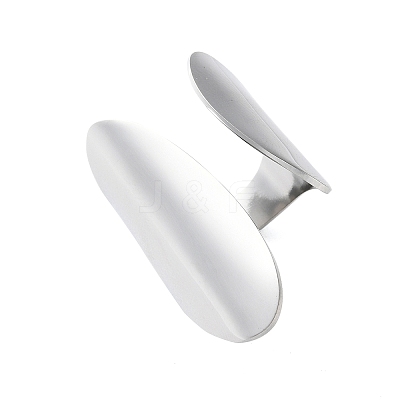 Non-Tarnish 304 Stainless Steel Open Cuff Ring RJEW-Q775-01P-1