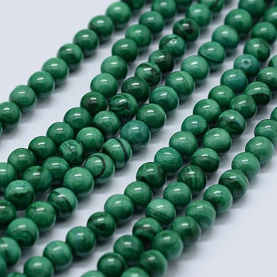 Natural Malachite Beads Strands G-F571-27AB1-14mm-1