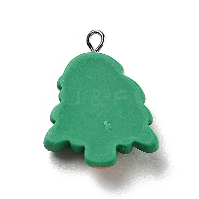 Christmas Opaque Resin Pendants X-RESI-G043-B03-1
