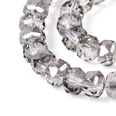 Electroplate Transparent Glass Beads Strands EGLA-N022-05B-C14-1