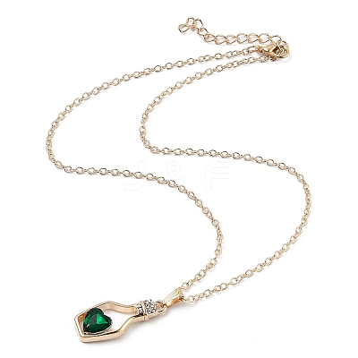 Alloy Resin Pendant Necklaces NJEW-B0003-02LG-1