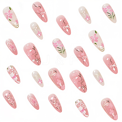 1Set Plastic Full Cover Press On False Nails MRMJ-CP0001-68-1