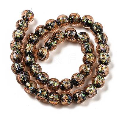 Handmade Dichroic Foil Glass Beads Strands DICH-U001-05A-1