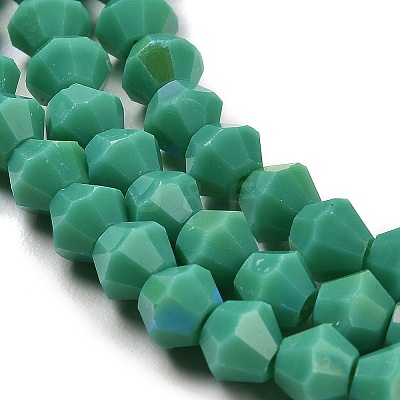 Opaque Solid Color Imitation Jade Glass Beads Strands EGLA-A039-P4mm-L07-1