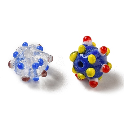 Product Name:Handmade Pumpkin Spot Lampwork Beads X1-LAMP-P064-02B-1