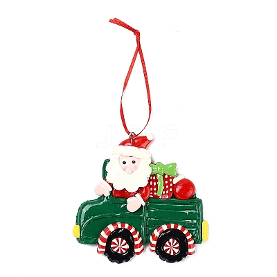 Christmas Car Handmade Polymer Clay Pendant Decorations LS-HJEW-P017-03D-1