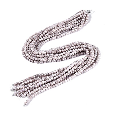 Anti-Tarnish Electroplate Glass Beads Strands EGLA-ZX010-4mm-01-1