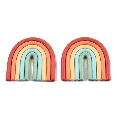 Handmade Polymer Clay Pendants CLAY-N010-006-1