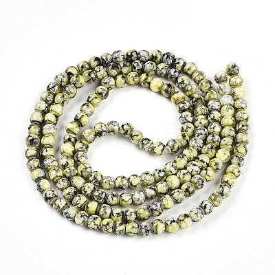 Baking Paint Glass Beads Strands DGLA-N003-6mm-A04-1