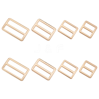 8Pcs 4 Styles Alloy Slider Buckles FIND-GF0007-01LG-1