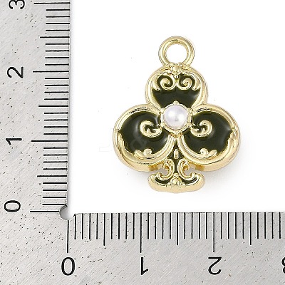 Rack Plating Alloy Enamel Pendants PALLOY-P309-05G-02-1
