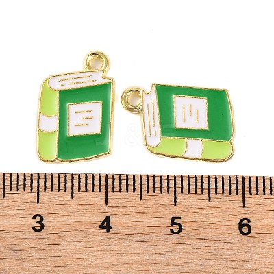 Golden Plated Alloy Enamel Pendants ENAM-Z017-12G-02-1