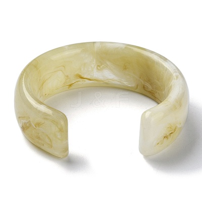 Resin Plain Cuff Bangles BJEW-B074-03A-1