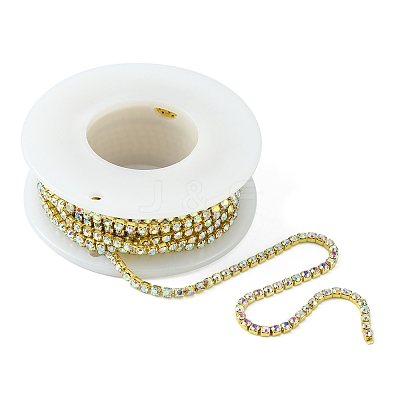 Brass Rhinestone Strass Chains CHC-YW0001-04-1