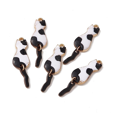 Rack Plating Alloy Enamel Pendants ENAM-K050-01E-1
