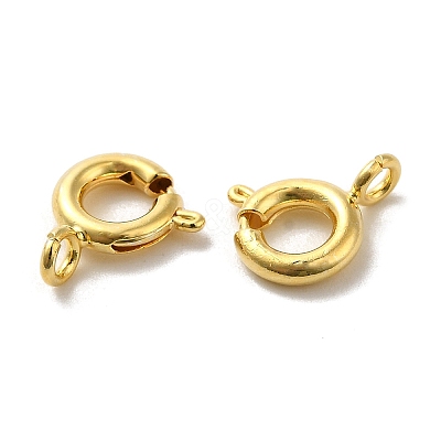 Brass Spring Ring Clasps KK-P249-08A-G-1