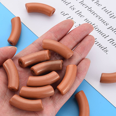 Opaque Acrylic Beads MACR-S372-001B-16-1439-1