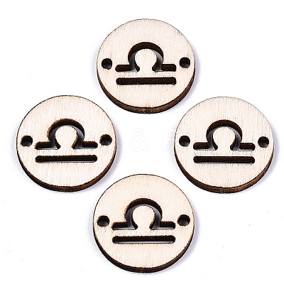 Unfinished Natural Poplar Wood Links Connectors WOOD-S045-139A-06-1