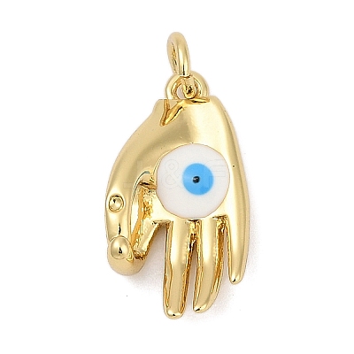 Brass Enamel Pendants KK-U058-44G-1