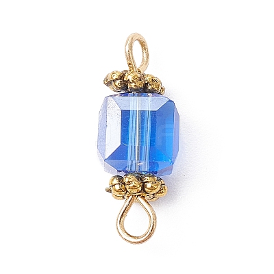 Glass Connector Charms PALLOY-JF02364-01-1