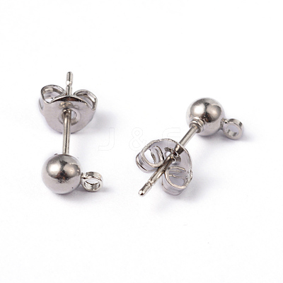 Brass Post Earring Findings EC593-1