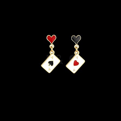 Alloy Enamel Clip-on Earrings FS-WG33BF3-01-1