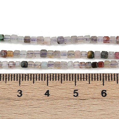 Natural Fluorite Beads Strands G-RM2025-D50-2x2mm-A-1