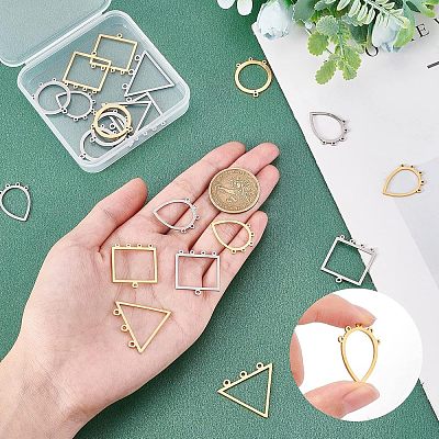 32Pcs 8 Style 304 Stainless Steel Chandelier Components Links STAS-UN0022-94-1